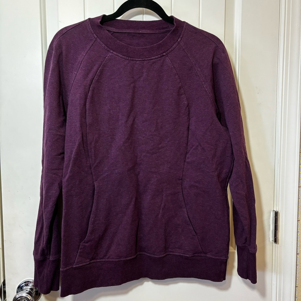 Lululemon Scuba Crew Sweatshirt Purple Size 10 C1 - Picture 5 of 11